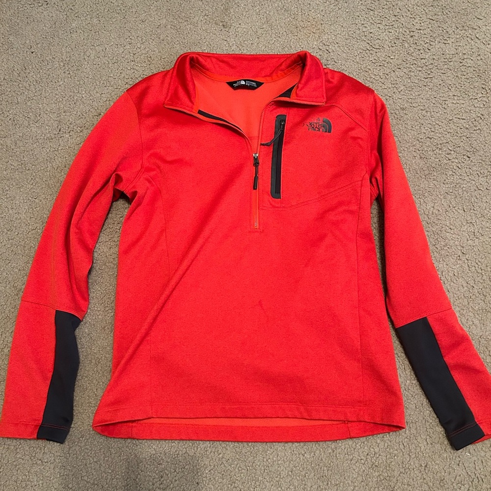 Red North Face Pullover